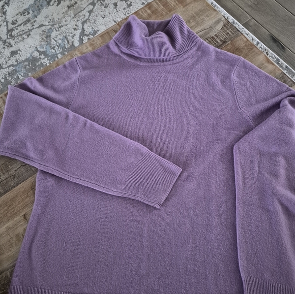 Croft@barrow Super Soft Purple Turtleneck pullover Sweater Size XL - Picture 1 of 5